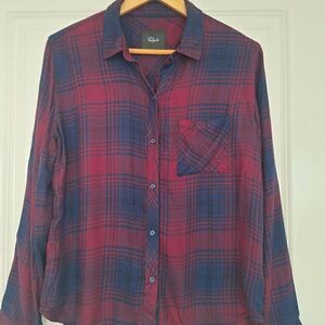 Rails  Red Blue Plaid Button‎ Down Shirt size S